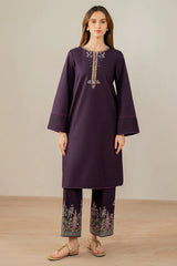 WINTER-2PC DHANAK EMBROIDERED SHIRT & EMBROIDERED TROUSER-111