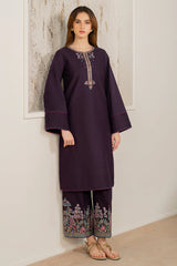 WINTER-2PC DHANAK EMBROIDERED SHIRT & EMBROIDERED TROUSER-111
