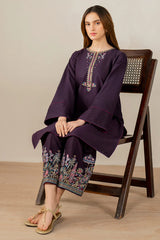 WINTER-2PC DHANAK EMBROIDERED SHIRT & EMBROIDERED TROUSER-111