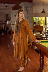 WINTER-2PC DHANAK EMBROIDERED SHIRT AND EMBROIDRED TROUSER-135