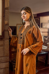 WINTER-2PC DHANAK EMBROIDERED SHIRT AND EMBROIDRED TROUSER-135
