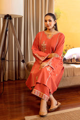 WINTER-2PC DHANAK EMBROIDERED SHIRT AND EMBROIDRED SLEEVES-130