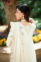SUMMER- 3PC LAWN EMBROIDERED SHIRT WITH NET EMBROIDERED DUPATTA AND TROUSER -3801