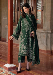 WINTER-3PC DHANAK EMBROIDERED SHIRT WITH DHANAK EMBROIDERED SHAWL AND EMB TROUSER-5044