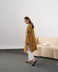 WINTER-3PC DHANAK EMBROIDERED SHIRT WITH DHANAK SHAWL AND EMB TROUSER-4335
