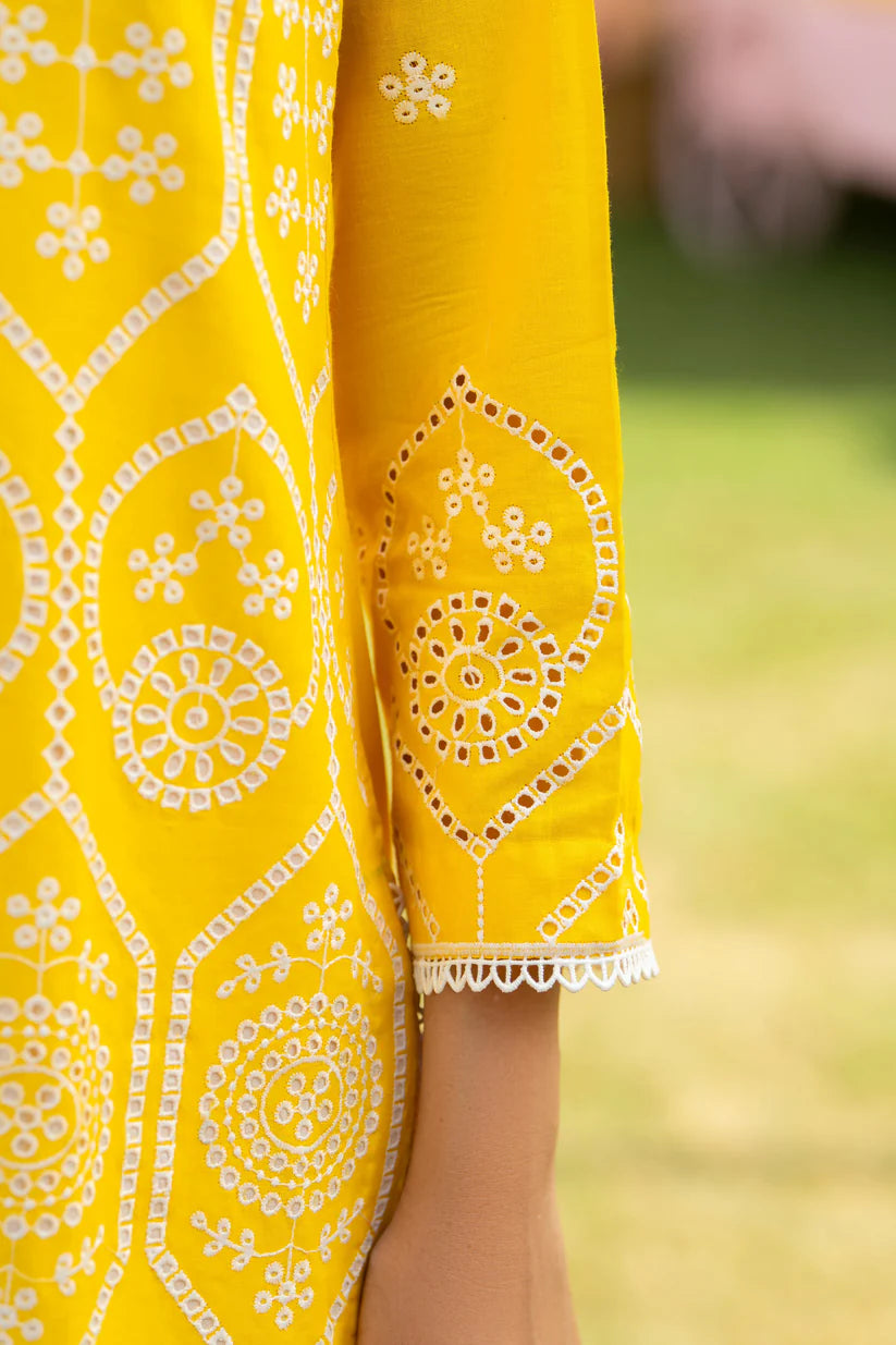 SUMMER- 3PC LAWN EMBROIDERED SHIRT WITH CHIFFON PRINTED DUPATTA AND TROUSER -M14