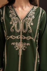 SUMMER-2PC LAWN EMBROIDRED SHIRT WITH LAWN EMBROIDRED TROUSR-3463