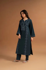 WINTER-2PC DHANAK EMBROIDRED SHIRT WITH DHANAK TROUSER-3379