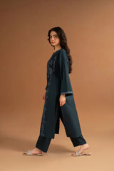 WINTER-2PC DHANAK EMBROIDRED SHIRT WITH DHANAK TROUSER-3379