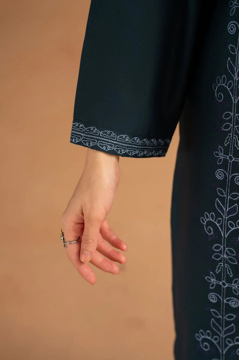 WINTER-2PC DHANAK EMBROIDRED SHIRT WITH DHANAK TROUSER-3379