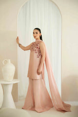 WINTER-3PC-RAW SILK HAND EMBELLISHED SHIRT EMBROIDERED SOFT SILK DUPATTA AND RAW SILK TROUSER-5142 (Copy)