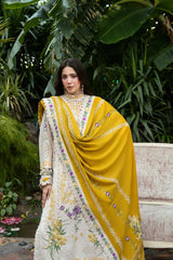 WINTER-3PC KARANDI EMBROIDERED SHIRT WITH KARANDI EMBROIDERED SHAWL AND KARANDI TROUSER-5293