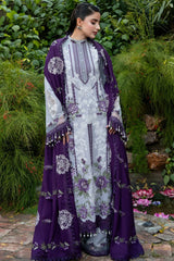 WINTER-3PC DHANAK EMBROIDERED SHIRT WITH DHANAK EMBROIDERED SHAWL AND TROUSER-5291
