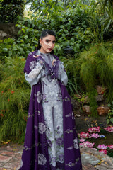 WINTER-3PC DHANAK EMBROIDERED SHIRT WITH DHANAK EMBROIDERED SHAWL AND TROUSER-5291
