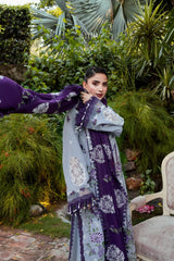 WINTER-3PC DHANAK EMBROIDERED SHIRT WITH DHANAK EMBROIDERED SHAWL AND TROUSER-5291