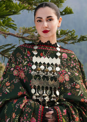 WINTER-3PC KARANDI EMBROIDERED SHIRT WITH WOOL PRINTED SHAWL AND TROUSER-5140