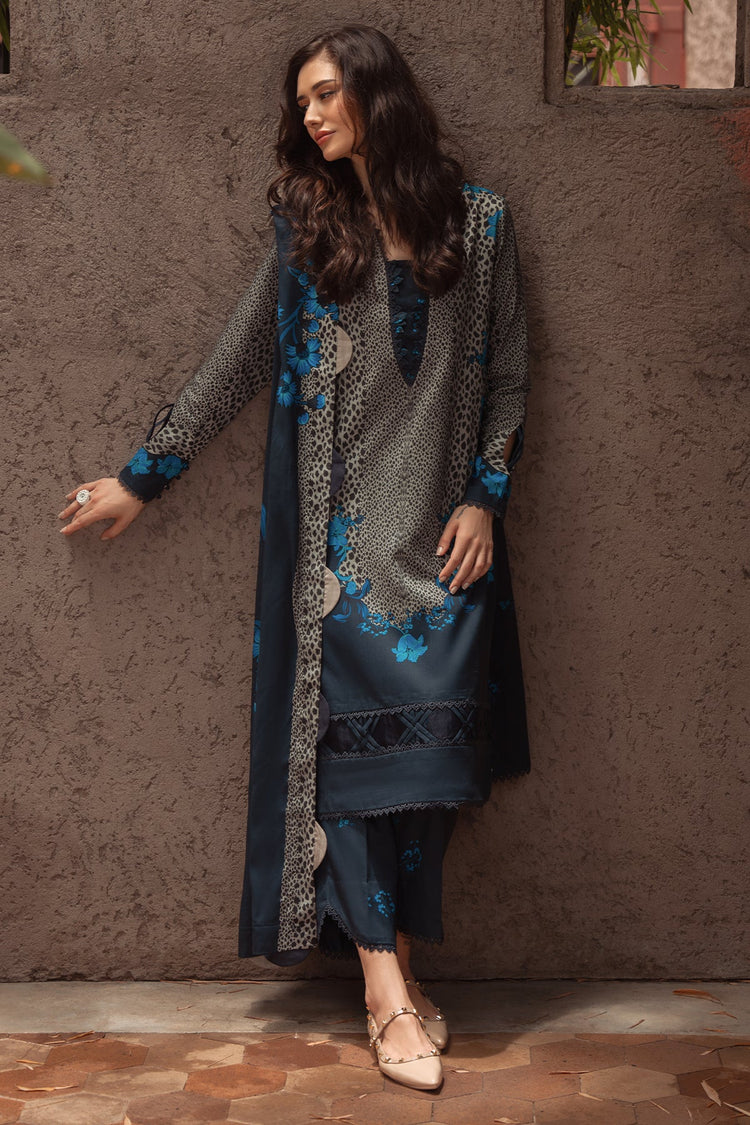 WINTER-3PC KHADDAR PRINTED SHIRT WITH KHADDAR PRINTED DUPATTA AND PRINT TROUSER-2656