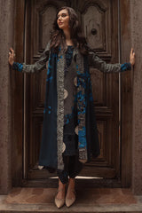 WINTER-3PC KHADDAR PRINTED SHIRT WITH KHADDAR PRINTED DUPATTA AND PRINT TROUSER-2656