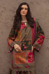WINTER-3PC KHADDAR PRINTED SHIRT WITH KHADDAR PRINTED DUPATTA AND PRINT TROUSER-2655