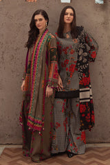 WINTER-3PC KHADDAR PRINTED SHIRT WITH KHADDAR PRINTED DUPATTA AND PRINT TROUSER-2655