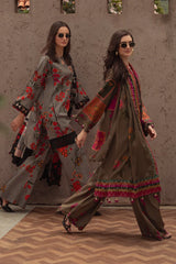 WINTER-3PC KHADDAR PRINTED SHIRT WITH KHADDAR PRINTED DUPATTA AND PRINT TROUSER-2655