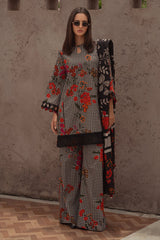 WINTER-3PC KHADDAR PRINTED SHIRT WITH KHADDAR PRINTED DUPATTA AND PRINT TROUSER-2653