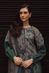WINTER-3PC KHADDAR PRINTED SHIRT WITH KHADDAR PRINTED DUPATTA AND PRINT TROUSER-2650