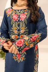 SUMMER-3PC LAWN EMBROIDERED SHIRT WITH CHIFFON TYE & DYE DUPATTA & TROUSER-3780