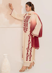 SUMMER-3PC LAWN EMBROIDERED SHIRT WITH CHIFFON TYE&DYE DUPATTA AND TROUSER-4649