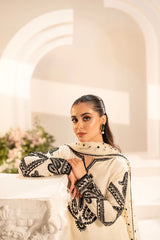 SUMMER-3PC LAWN EMBROIDERED SHIRT WITH KHADDI NET EMBROIDERED DUPATTA & TROUSER-4701