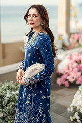 WINTER-3PC DHANAK EMBROIDERED SHIRT WITH DHANAK EMBROIDERED SHAWL & TROUSER-5127