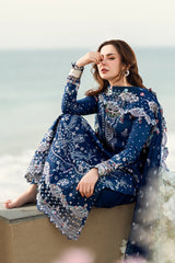 WINTER-3PC DHANAK EMBROIDERED SHIRT WITH DHANAK EMBROIDERED SHAWL & TROUSER-5127