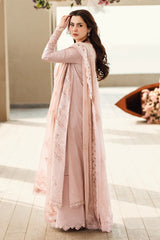 SUMMER-3PC LAWN CHIKAANKARI EMBROIDERED SHIRT WITH KHAADI NET EMBROIDERED DUPATTA AND TROUSER -4727