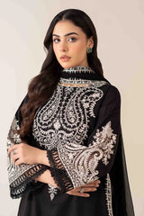 WINTER-3PC DHANAK EMBROIDERED SHIRT WITH BAMBER CHIFFON EMBROIDERED DUPATTA & TROUSER-4175