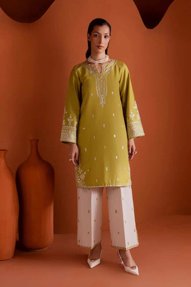 WINTER-2PIECE DHANAK EMBROIDERED SHIRT WITH DHANAK EMB TROUSER-15003