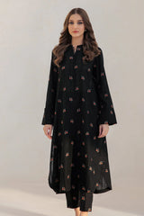 WINTER-3PC DHANAK EMBROIDERED SHIRT WITH CHIFFON EMB DUPATTA & TROUSER-2363