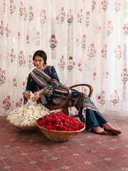 SUMMER-3PC LAWN LASERWORK EMBROIDERED SHIRT WITH KHAADI NET EMBROIDERED DUPATTA AND TROUSER-4689