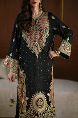 WINTER-2PC SILK EMBROIDERED SHIRT AND SILK EMBROIDERED SLEEVES-15129