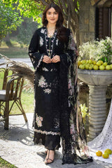 WINTER-3PC DHANAK CHIKAN EMBROIDERED SHIRT WITH WOOL PRINTED EMB SHAWL AND TROUSER-5102