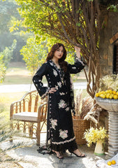 WINTER-3PC DHANAK CHIKAN EMBROIDERED SHIRT WITH WOOL PRINTED EMB SHAWL AND TROUSER-5102