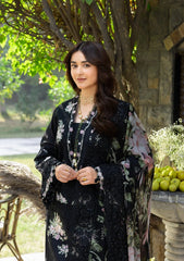 WINTER-3PC DHANAK CHIKAN EMBROIDERED SHIRT WITH WOOL PRINTED EMB SHAWL AND TROUSER-5102