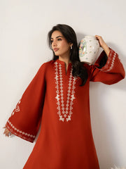 WINTER-2PIECE DHANAK EMBROIDERED SHIRT WITH DHANAK EMB TROUSER-15073