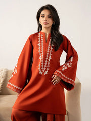 WINTER-2PIECE DHANAK EMBROIDERED SHIRT WITH DHANAK EMB TROUSER-15073