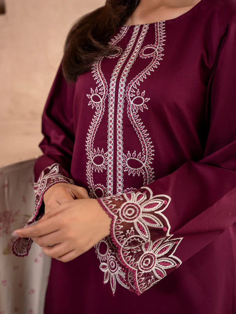 WINTER-2PC DHANAK EMBROIDERED SHIRT WITH DHANAK TROUSER-104
