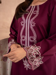 WINTER-2PIECE DHANAK EMBROIDERED SHIRT WITH DHANAK EMB TROUSER-15050