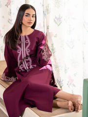 WINTER-2PIECE DHANAK EMBROIDERED SHIRT WITH DHANAK EMB TROUSER-15050