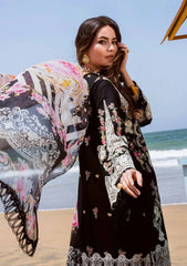 SUMMER-3PC LAWN EMBROIDERED SHIRT WITH CHIFFON PRINTED DUPATTA AND EMB TROUSER-4697