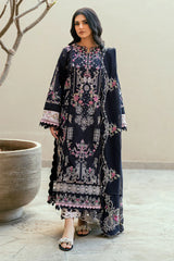 WINTER-3PC DHANAK EMBROIDERED SHIRT WITH CHIFFON EMBROIDERED DUPATTA & TROUSER-4229
