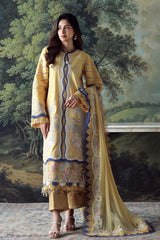 SUMMER- 3PC LAWN HEAVY EMBROIDERED SHIRT WITH CHIFFON EMBROIERED DUPATTA AND TROUSER-ADR-3802