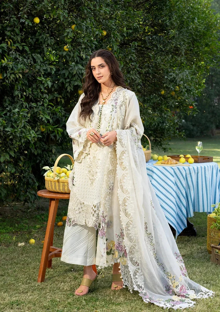 WINTER-3PC DHANAK EMBROIDERED SHIRT WITH DHANAK EMB SHAWL AND TROUSER-5217